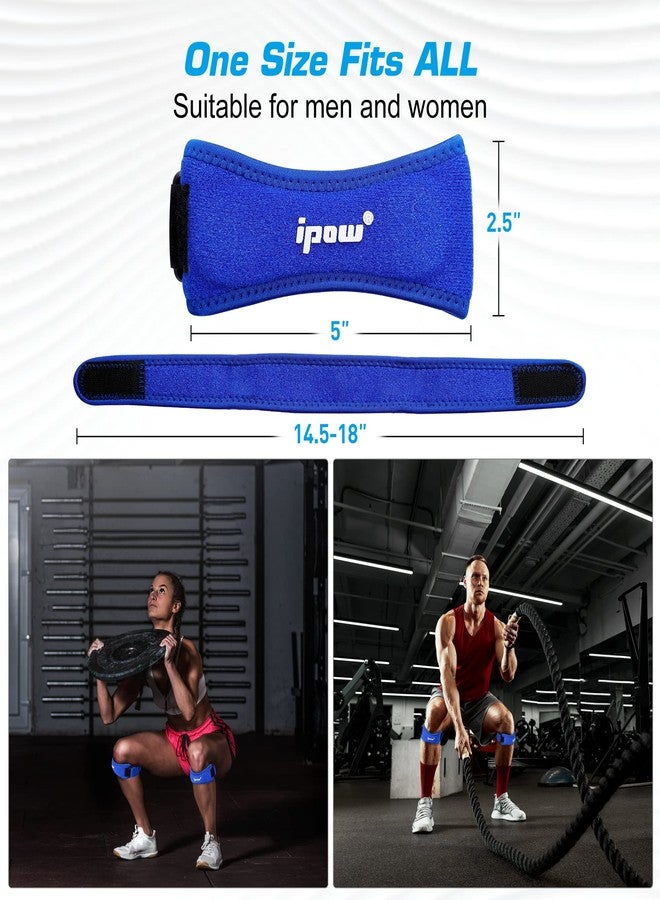 IPOW 2 Pack Knee Pain Relief & Patella Stabilizer Knee Strap Brace Support for Hiking, Soccer, Basketball, Running, Jumpers Knee, Tennis, Volleyball & Squats - Image 4